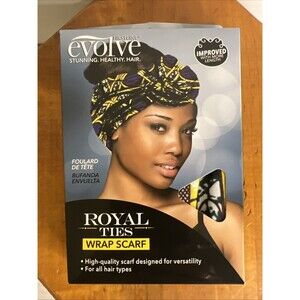 Evolve Head Wrap Scarfs Royal Satin Hair Bonnet Ties Top Knot 16" x‎ 60" NEW